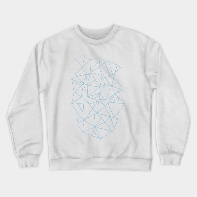 Abstraction Outline Sky Blue Crewneck Sweatshirt by ProjectM